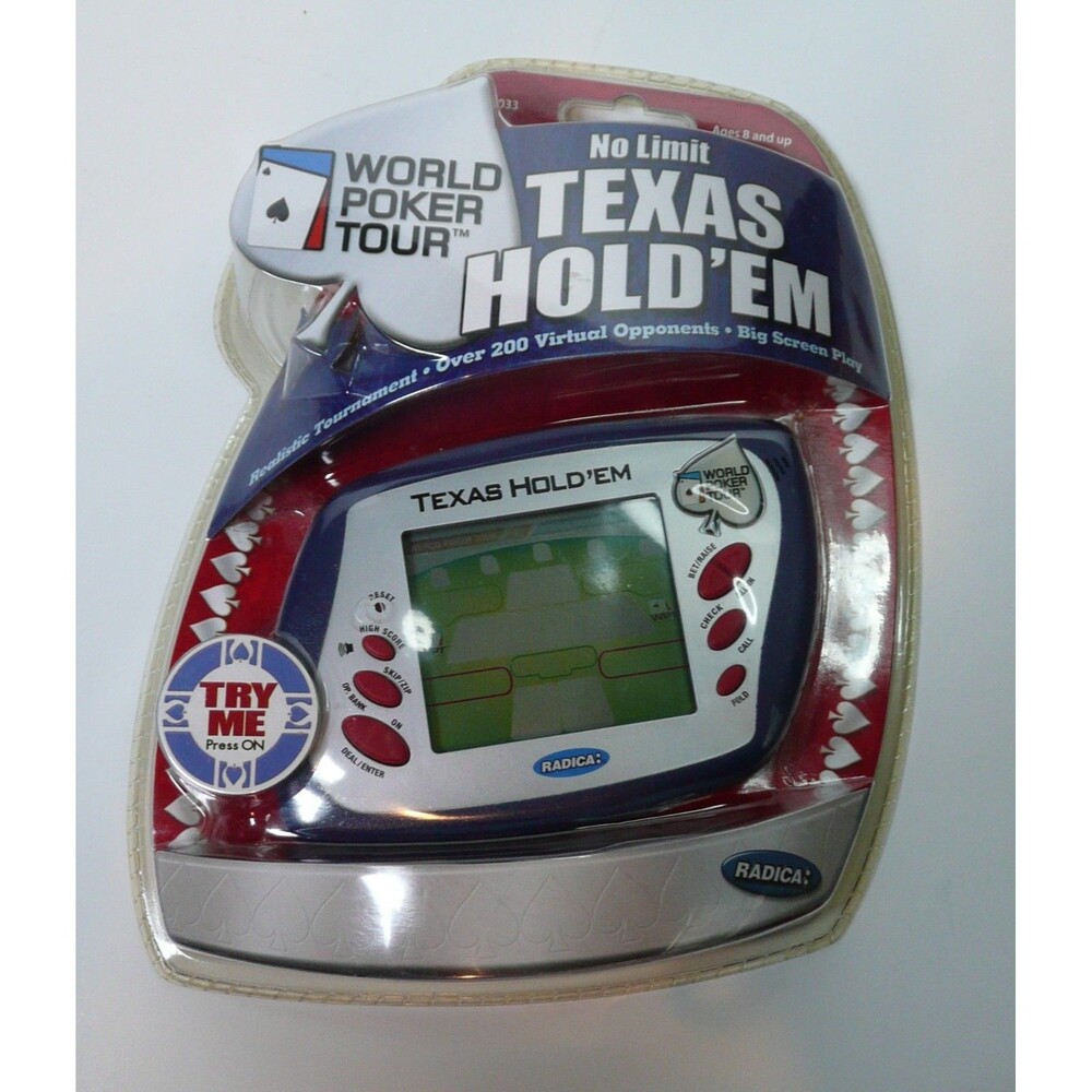 NEW Radica No Limit Texas Hold Em World Poker Tour Electronic Handheld Game 2005